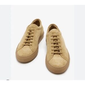 Women’s Suede Low-Top Sneakers in Beige